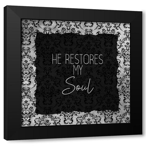 He Restores 4 Black Modern Wood Framed Art Print with Double Matting by Allen, Kimberly