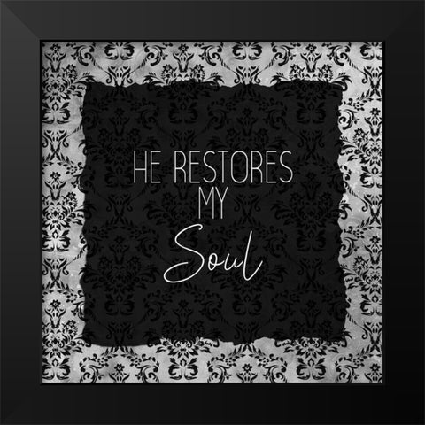 He Restores 4 Black Modern Wood Framed Art Print by Allen, Kimberly