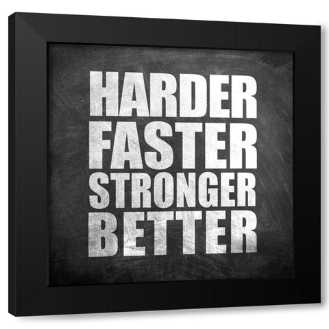 Harder Faster Black Modern Wood Framed Art Print with Double Matting by Allen, Kimberly