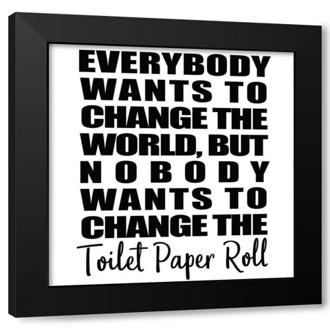 Change Square Black Modern Wood Framed Art Print with Double Matting by Allen, Kimberly