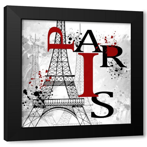 Paris Black Modern Wood Framed Art Print with Double Matting by Allen, Kimberly