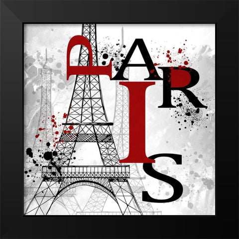 Paris Black Modern Wood Framed Art Print by Allen, Kimberly