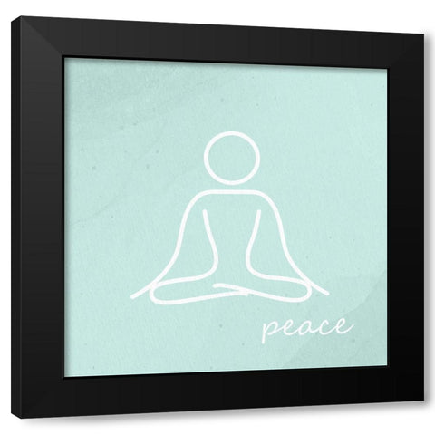 Yoga 1 Black Modern Wood Framed Art Print with Double Matting by Allen, Kimberly