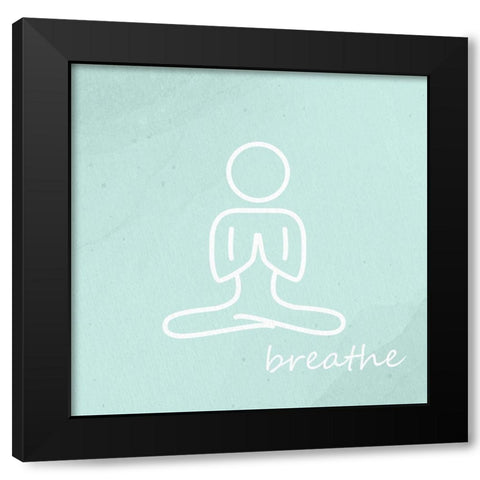 Yoga 3 Black Modern Wood Framed Art Print with Double Matting by Allen, Kimberly