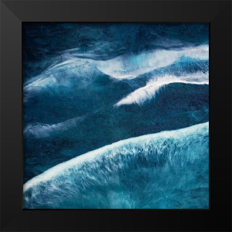 Waves 1 Black Modern Wood Framed Art Print by Allen, Kimberly