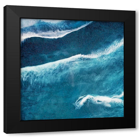 Waves 2 Black Modern Wood Framed Art Print with Double Matting by Allen, Kimberly