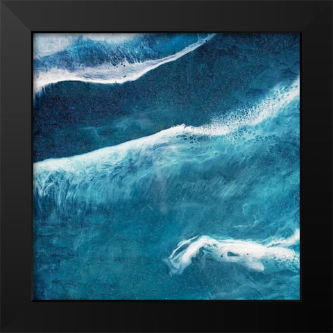 Waves 2 Black Modern Wood Framed Art Print by Allen, Kimberly