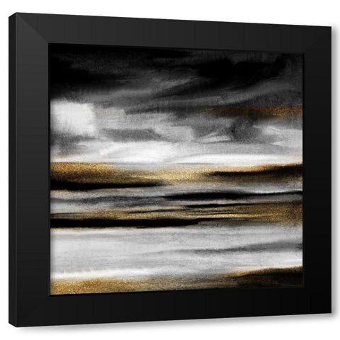 Layers of Black and White Black Modern Wood Framed Art Print with Double Matting by Allen, Kimberly