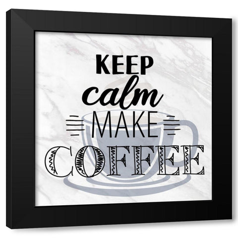 Coffee Marble 1 Black Modern Wood Framed Art Print with Double Matting by Allen, Kimberly