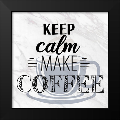Coffee Marble 1 Black Modern Wood Framed Art Print by Allen, Kimberly