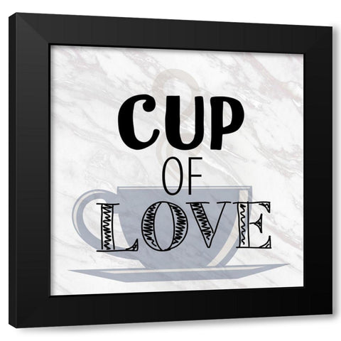 Coffee Marble 3 Black Modern Wood Framed Art Print with Double Matting by Allen, Kimberly