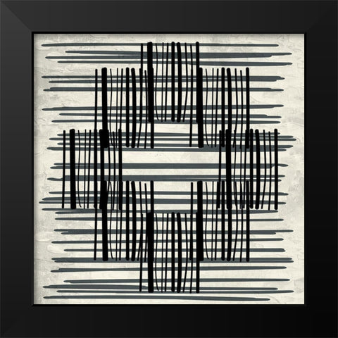 Pattern Stripe 1 Black Modern Wood Framed Art Print by Allen, Kimberly