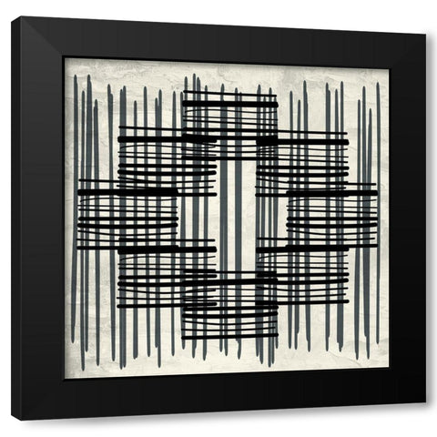 Pattern Stripe 2 Black Modern Wood Framed Art Print with Double Matting by Allen, Kimberly