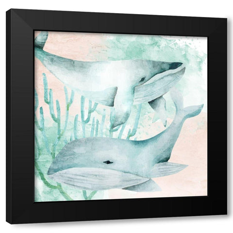 Whale Tail Black Modern Wood Framed Art Print with Double Matting by Allen, Kimberly