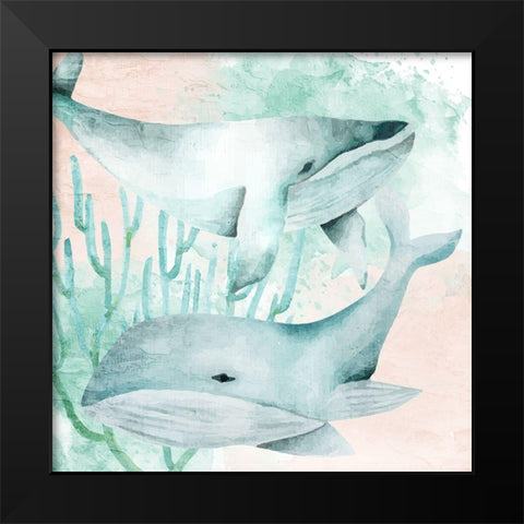 Whale Tail Black Modern Wood Framed Art Print by Allen, Kimberly