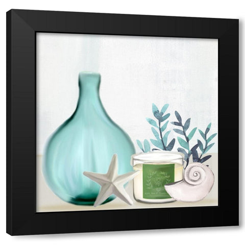 Escape Seaside 1 Black Modern Wood Framed Art Print with Double Matting by Allen, Kimberly