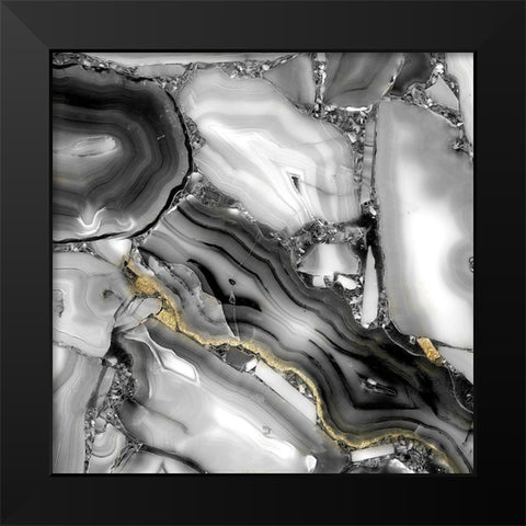 Fashion Abstract 2 Black Modern Wood Framed Art Print by Allen, Kimberly