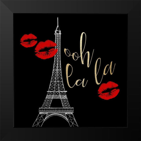 Paris Red 1 Black Modern Wood Framed Art Print by Allen, Kimberly