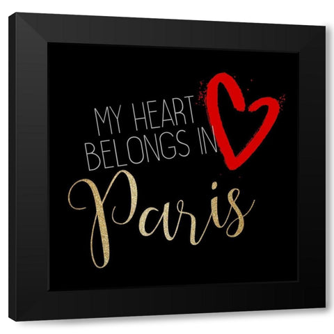 Paris Red 2 Black Modern Wood Framed Art Print with Double Matting by Allen, Kimberly