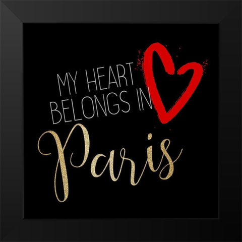 Paris Red 2 Black Modern Wood Framed Art Print by Allen, Kimberly