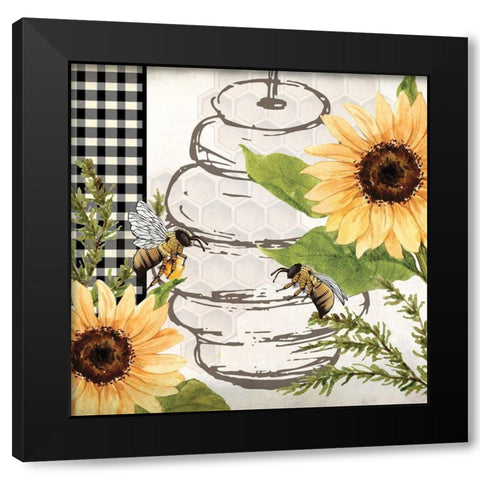 Bee Keeper 1 Black Modern Wood Framed Art Print with Double Matting by Allen, Kimberly
