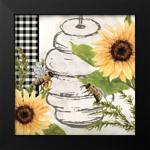 Bee Keeper 1 Black Modern Wood Framed Art Print by Allen, Kimberly