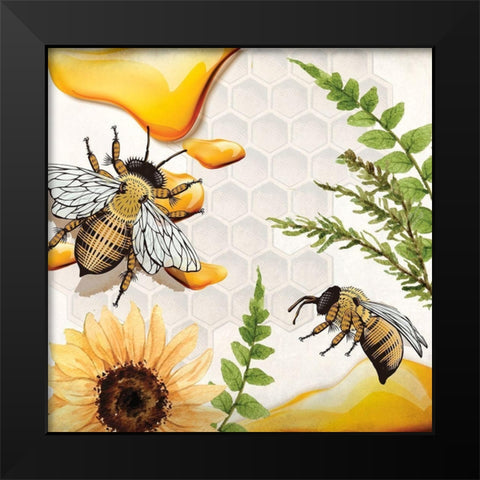 Bee Keeper 2 Black Modern Wood Framed Art Print by Allen, Kimberly