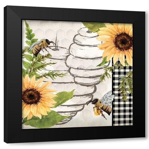 Bee Keeper 3 Black Modern Wood Framed Art Print by Allen, Kimberly