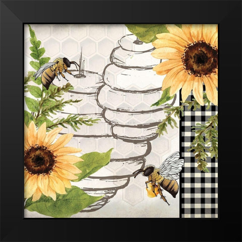 Bee Keeper 3 Black Modern Wood Framed Art Print by Allen, Kimberly
