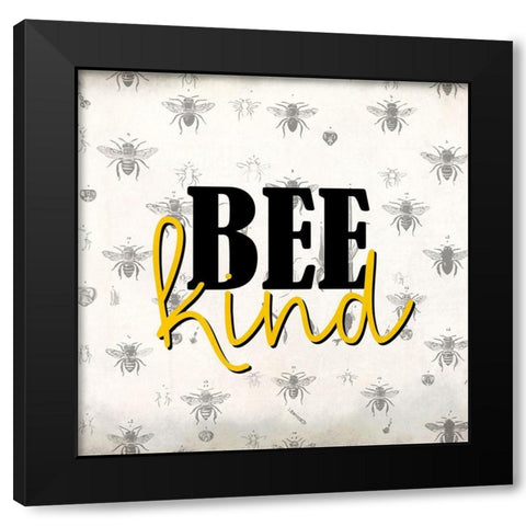 Bee Kind Black Modern Wood Framed Art Print with Double Matting by Allen, Kimberly