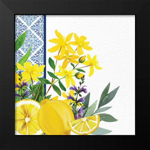 Lemon Tile 2 Black Modern Wood Framed Art Print by Allen, Kimberly