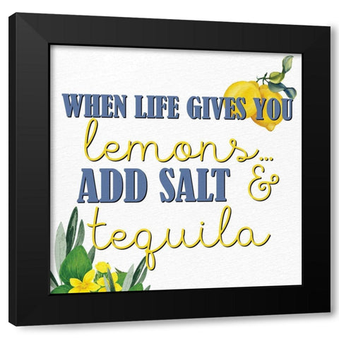 Lemon Tile 7 Black Modern Wood Framed Art Print with Double Matting by Allen, Kimberly