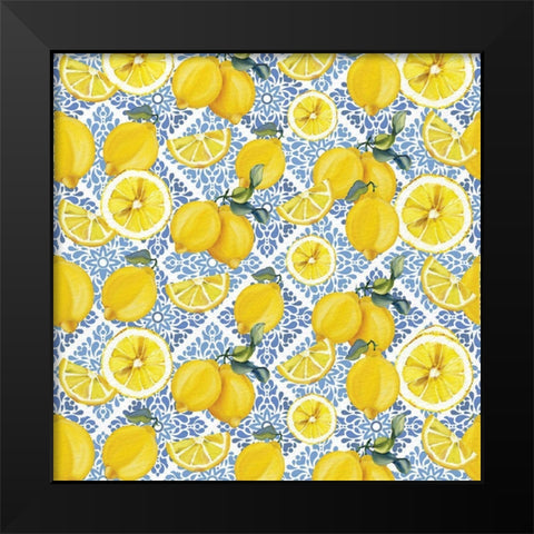 Lemon Tile 9 Black Modern Wood Framed Art Print by Allen, Kimberly
