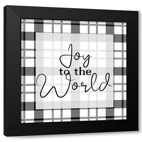 Joy to the World v2 Black Modern Wood Framed Art Print with Double Matting by Allen, Kimberly