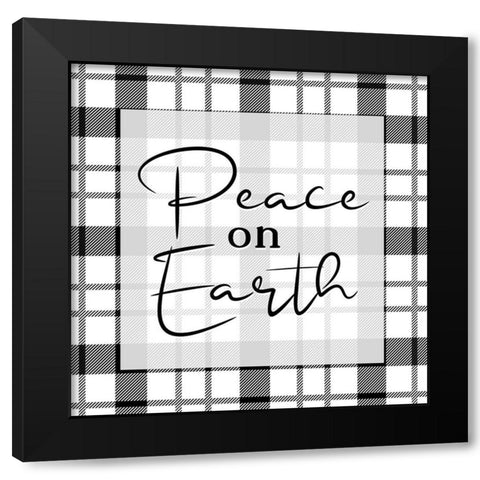 Peace on Earth v2 Black Modern Wood Framed Art Print with Double Matting by Allen, Kimberly