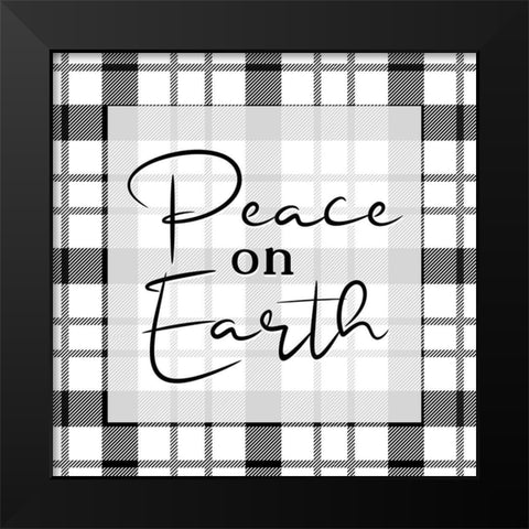 Peace on Earth v2 Black Modern Wood Framed Art Print by Allen, Kimberly