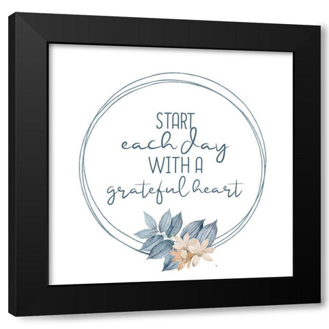 Blessings 9 Black Modern Wood Framed Art Print with Double Matting by Allen, Kimberly