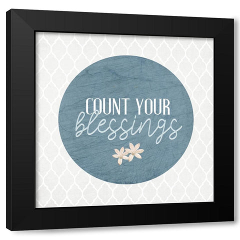 Blessings 12 Black Modern Wood Framed Art Print with Double Matting by Allen, Kimberly