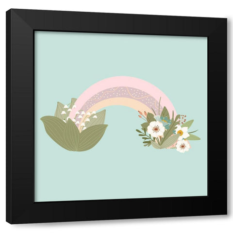 Rainbow Grow Black Modern Wood Framed Art Print with Double Matting by Allen, Kimberly