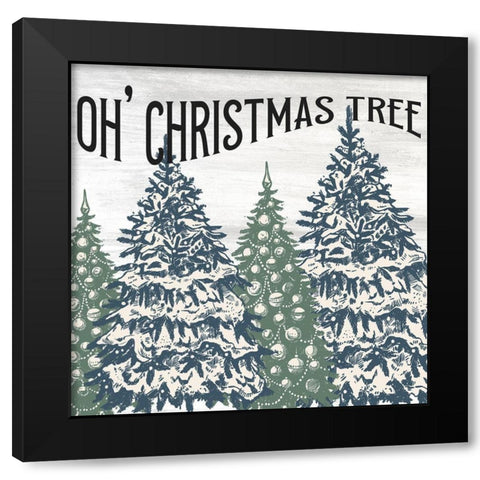 Oh Christmas Tree V2 Black Modern Wood Framed Art Print by Allen, Kimberly