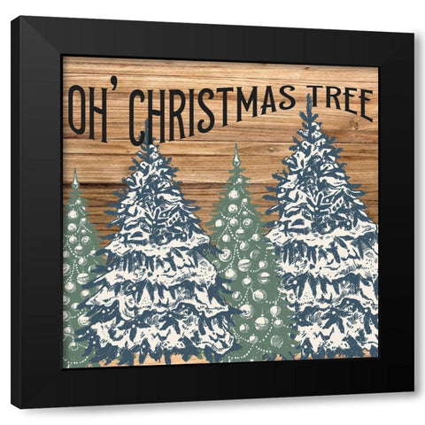 Oh Christmas Tree Black Modern Wood Framed Art Print by Allen, Kimberly