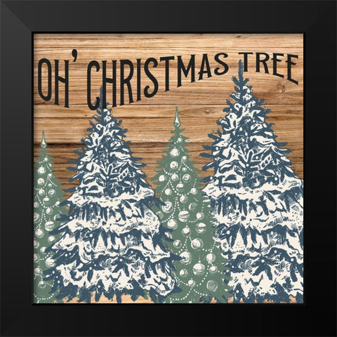 Oh Christmas Tree Black Modern Wood Framed Art Print by Allen, Kimberly