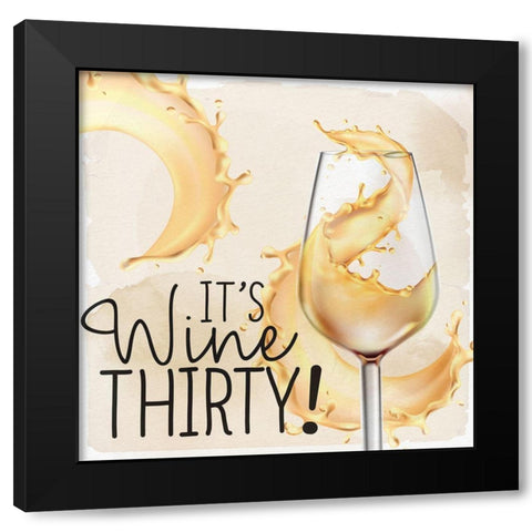 Wine Splash 2 Black Modern Wood Framed Art Print by Allen, Kimberly