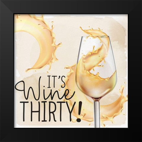 Wine Splash 2 Black Modern Wood Framed Art Print by Allen, Kimberly