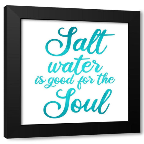 Salt Water Black Modern Wood Framed Art Print with Double Matting by Allen, Kimberly