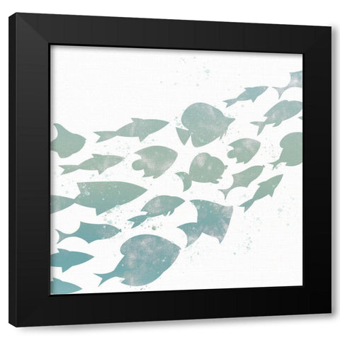 Swimming 1 Black Modern Wood Framed Art Print with Double Matting by Allen, Kimberly