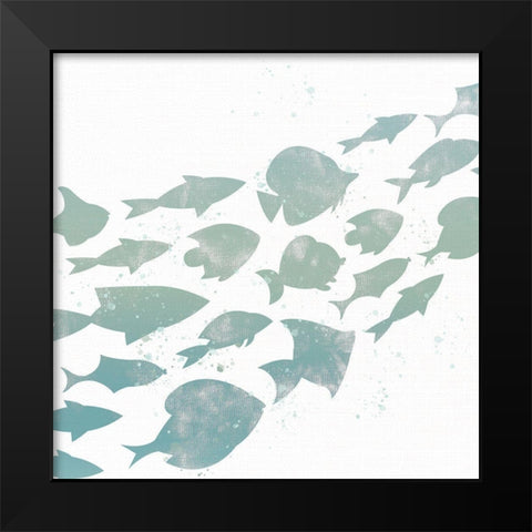 Swimming 1 Black Modern Wood Framed Art Print by Allen, Kimberly