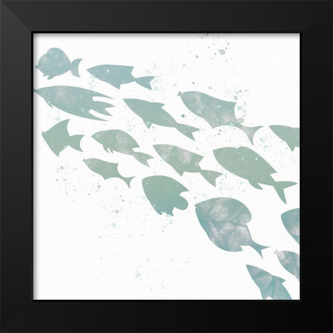 Swimming 2 Black Modern Wood Framed Art Print by Allen, Kimberly