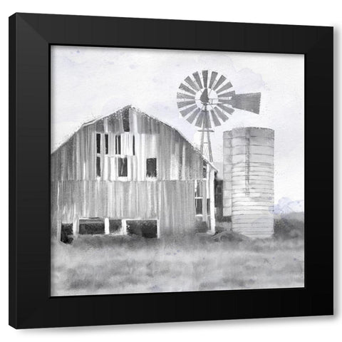 Grandfathers Barn Black Modern Wood Framed Art Print by Allen, Kimberly