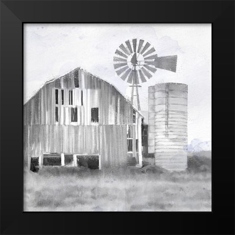 Grandfathers Barn Black Modern Wood Framed Art Print by Allen, Kimberly